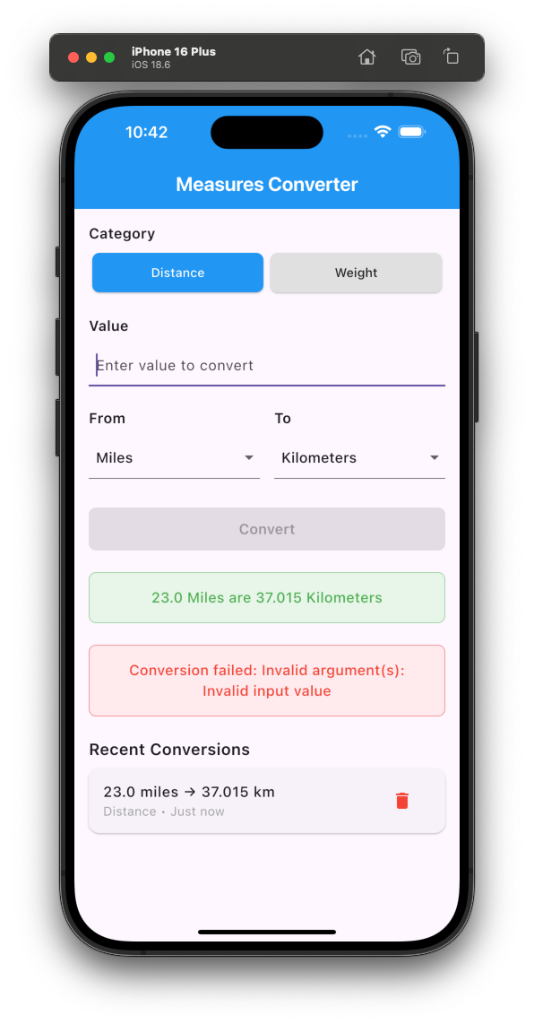 iPhone Measurement Log